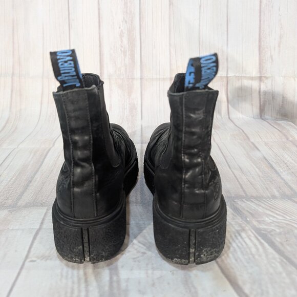 John Fluevog Piccolomini Chelsea Ankle Boots Black Leather Women Sz 9 - Picture 2 of 8